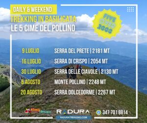 Blog - Le 5 cime del pollino Five over 2000 locandina